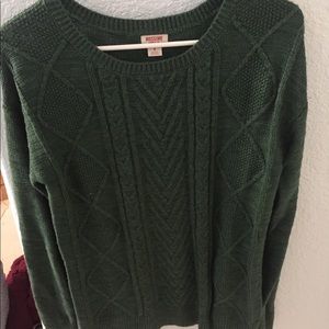 Green winter sweater